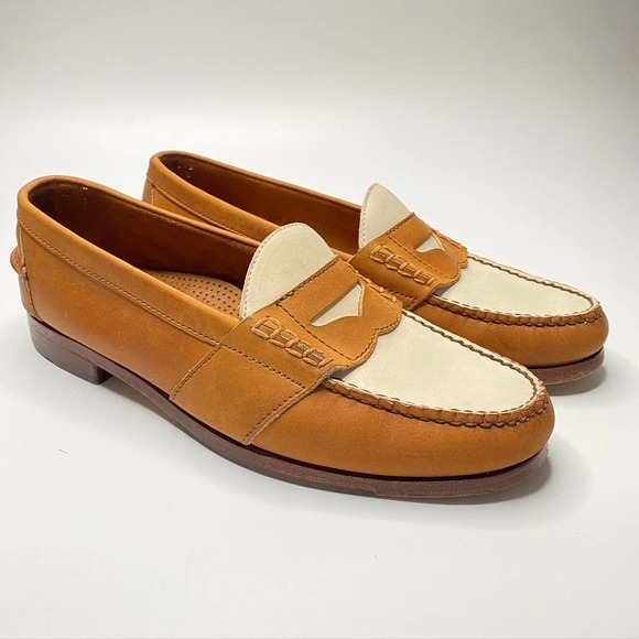 Cole Haan Other - Men's Cole Haan Memory Flex Tan and White Penny Loafer Size 10.5